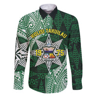 Personalised Tonga Takuilau College Family Matching Off Shoulder Short Dress and Hawaiian Shirt Since 1975 Special Kupesi Pattern