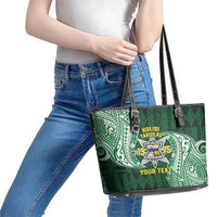 Personalised Tonga Takuilau College Leather Tote Bag Since 1975 Special Kupesi Pattern