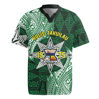 Personalised Tonga Takuilau College Rugby Jersey Since 1975 Special Kupesi Pattern LT9 Green - Polynesian Pride