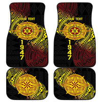 Personalised Tonga High School Car Mats Since 1947 Special Kupesi Pattern