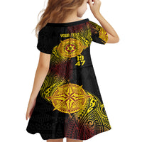 Personalised Tonga High School Family Matching Off The Shoulder Long Sleeve Dress and Hawaiian Shirt Since 1947 Special Kupesi Pattern