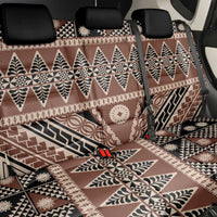 Vintage Bula Fiji Back Car Seat Cover Brown Tapa Masi Motif LT9 - Polynesian Pride