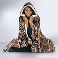 Vintage Bula Fiji Hooded Blanket Brown Tapa Masi Motif LT9 - Polynesian Pride