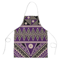 Vintage Bula Fiji Apron Purple Tapa Masi Motif LT9 Purple - Polynesian Pride