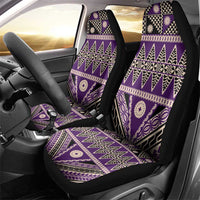 Vintage Bula Fiji Car Seat Cover Purple Tapa Masi Motif