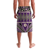 Vintage Bula Fiji Lavalava Purple Tapa Masi Motif