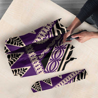 Vintage Bula Fiji Umbrella Purple Tapa Masi Motif LT9 - Polynesian Pride