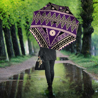 Vintage Bula Fiji Umbrella Purple Tapa Masi Motif LT9 - Polynesian Pride