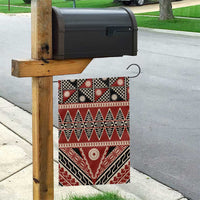 Vintage Bula Fiji Garden Flag Red Tapa Masi Motif