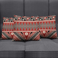 Vintage Bula Fiji Pillow Cover Red Tapa Masi Motif - Polynesian Pride