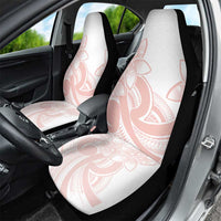 Polynesian Tribal Plumeria Lotu Tamaiti Car Seat Cover Pastel Blush - Polynesian Pride