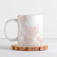 Polynesian Tribal Plumeria Lotu Tamaiti Ceramic Mug Pastel Blush LT9 Blush - Polynesian Pride