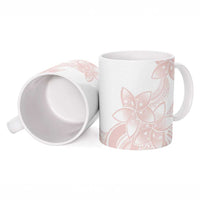 Polynesian Tribal Plumeria Lotu Tamaiti Ceramic Mug Pastel Blush LT9 - Polynesian Pride