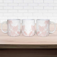 Polynesian Tribal Plumeria Lotu Tamaiti Ceramic Mug Pastel Blush LT9 - Polynesian Pride