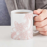 Polynesian Tribal Plumeria Lotu Tamaiti Ceramic Mug Pastel Blush LT9 - Polynesian Pride