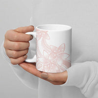 Polynesian Tribal Plumeria Lotu Tamaiti Ceramic Mug Pastel Blush LT9 - Polynesian Pride