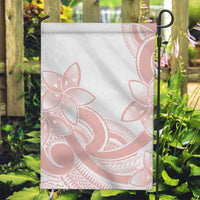 Polynesian Tribal Plumeria Lotu Tamaiti Garden Flag Pastel Blush - Polynesian Pride