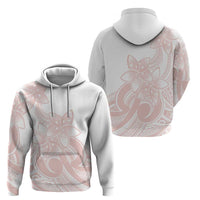 Polynesian Tribal Plumeria Lotu Tamaiti Hoodie Pastel Blush - Polynesian Pride
