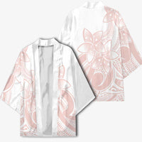 Polynesian Tribal Plumeria Lotu Tamaiti Kimono Pastel Blush - Polynesian Pride