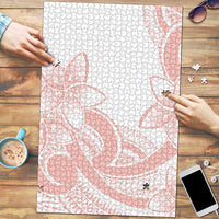 Polynesian Tribal Plumeria Lotu Tamaiti Puzzle Pastel Blush - Polynesian Pride