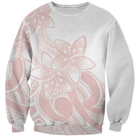Polynesian Tribal Plumeria Lotu Tamaiti Sweatshirt Pastel Blush - Polynesian Pride