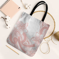 Polynesian Tribal Plumeria Lotu Tamaiti Tote Bag Pastel Blush - Polynesian Pride