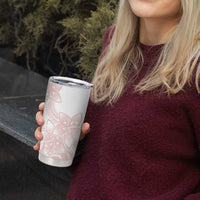 Polynesian Tribal Plumeria Lotu Tamaiti Tumbler Cup Pastel Blush - Polynesian Pride