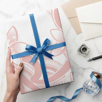 Polynesian Tribal Plumeria Lotu Tamaiti Wrapping Paper Pastel Blush - Polynesian Pride