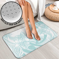 Polynesian Tribal Plumeria Lotu Tamaiti Bathroom Set Pastel Cyan - Polynesian Pride