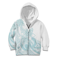 Polynesian Tribal Plumeria Lotu Tamaiti Kid Hoodie Pastel Cyan - Polynesian Pride