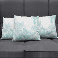 Polynesian Tribal Plumeria Lotu Tamaiti Pillow Cover Pastel Cyan - Polynesian Pride