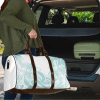 Polynesian Tribal Plumeria Lotu Tamaiti Travel Bag Pastel Cyan - Polynesian Pride
