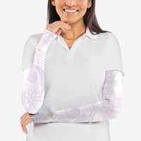Polynesian Tribal Plumeria Lotu Tamaiti Arm Sleeves Pastel Mauve - Polynesian Pride