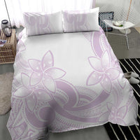 Polynesian Tribal Plumeria Lotu Tamaiti Bedding Set Pastel Mauve - Polynesian Pride