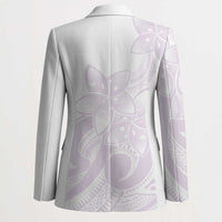 Polynesian Tribal Plumeria Lotu Tamaiti Blazer Pastel Mauve - Polynesian Pride