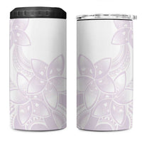 Polynesian Tribal Plumeria Lotu Tamaiti 4 in 1 Can Cooler Tumbler Pastel Mauve LT9 One Size: 16 oz Mauve - Polynesian Pride