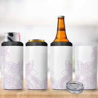 Polynesian Tribal Plumeria Lotu Tamaiti 4 in 1 Can Cooler Tumbler Pastel Mauve LT9 - Polynesian Pride