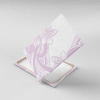 Polynesian Tribal Plumeria Lotu Tamaiti Canvas Wall Art Pastel Mauve - Polynesian Pride