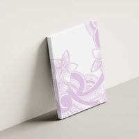 Polynesian Tribal Plumeria Lotu Tamaiti Canvas Wall Art Pastel Mauve - Polynesian Pride
