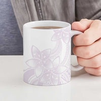 Polynesian Tribal Plumeria Lotu Tamaiti Ceramic Mug Pastel Mauve - Polynesian Pride