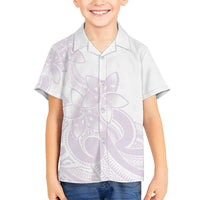 Polynesian Tribal Plumeria Lotu Tamaiti Family Matching Puletasi and Hawaiian Shirt Pastel Mauve - Polynesian Pride
