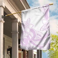 Polynesian Tribal Plumeria Lotu Tamaiti Garden Flag Pastel Mauve - Polynesian Pride
