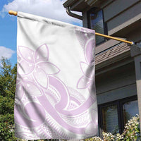 Polynesian Tribal Plumeria Lotu Tamaiti Garden Flag Pastel Mauve - Polynesian Pride