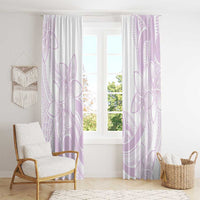 Polynesian Tribal Plumeria Lotu Tamaiti Window Curtain Pastel Mauve - Polynesian Pride
