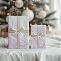 Polynesian Tribal Plumeria Lotu Tamaiti Wrapping Paper Pastel Mauve - Polynesian Pride