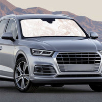 Polynesian Tribal Plumeria Lotu Tamaiti Auto Sun Shade Pastel Nude - Polynesian Pride