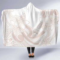 Polynesian Tribal Plumeria Lotu Tamaiti Hooded Blanket Pastel Nude - Polynesian Pride