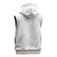 Polynesian Tribal Plumeria Lotu Tamaiti Sleeveless Zip Hoodie Pastel Nude - Polynesian Pride