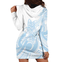 Polynesian Tribal Plumeria Lotu Tamaiti Hoodie Dress Pastel Sky Blue - Polynesian Pride