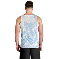 Polynesian Tribal Plumeria Lotu Tamaiti Men Tank Top Pastel Sky Blue - Polynesian Pride